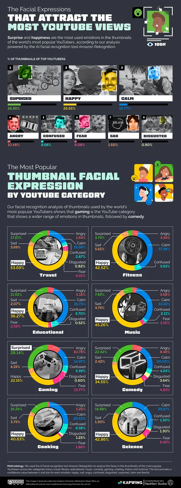 l'importance des expressions faciales sur les vignettes Youtube