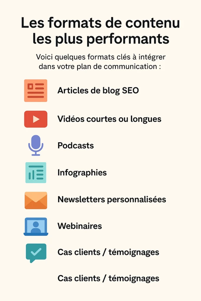 format de contenu performant